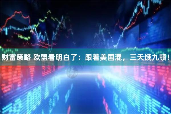 财富策略 欧盟看明白了：跟着美国混，三天饿九顿！